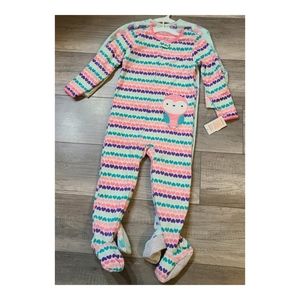 Carter's Fleece Owl 2 Piece Footsie Pajama Set 4T